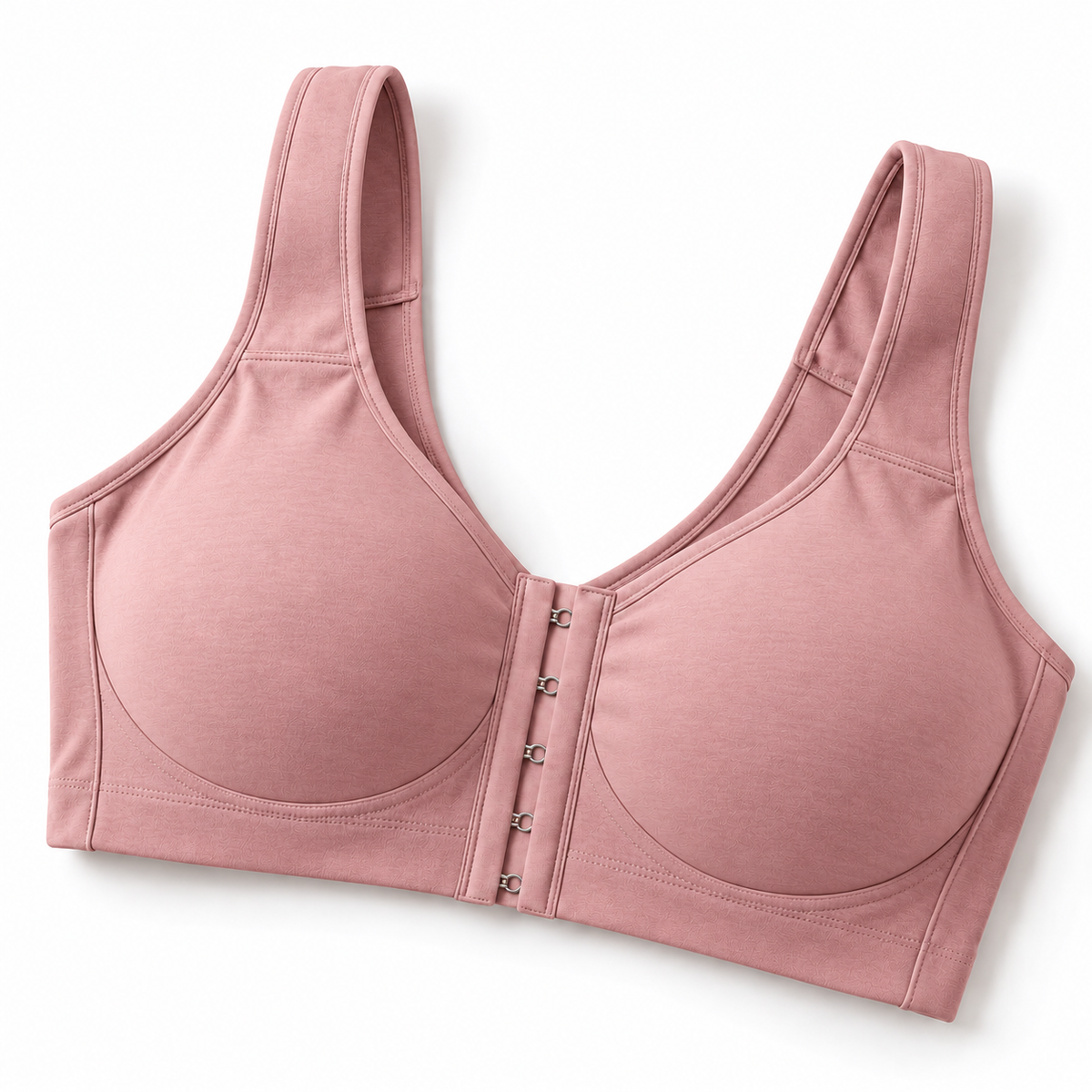 EasyReach front-closure wire-free bra in Rose